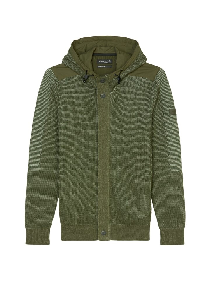 

Кардиган Marc O'Polo Kapuzen-Strickjacke regular, цвет green goose