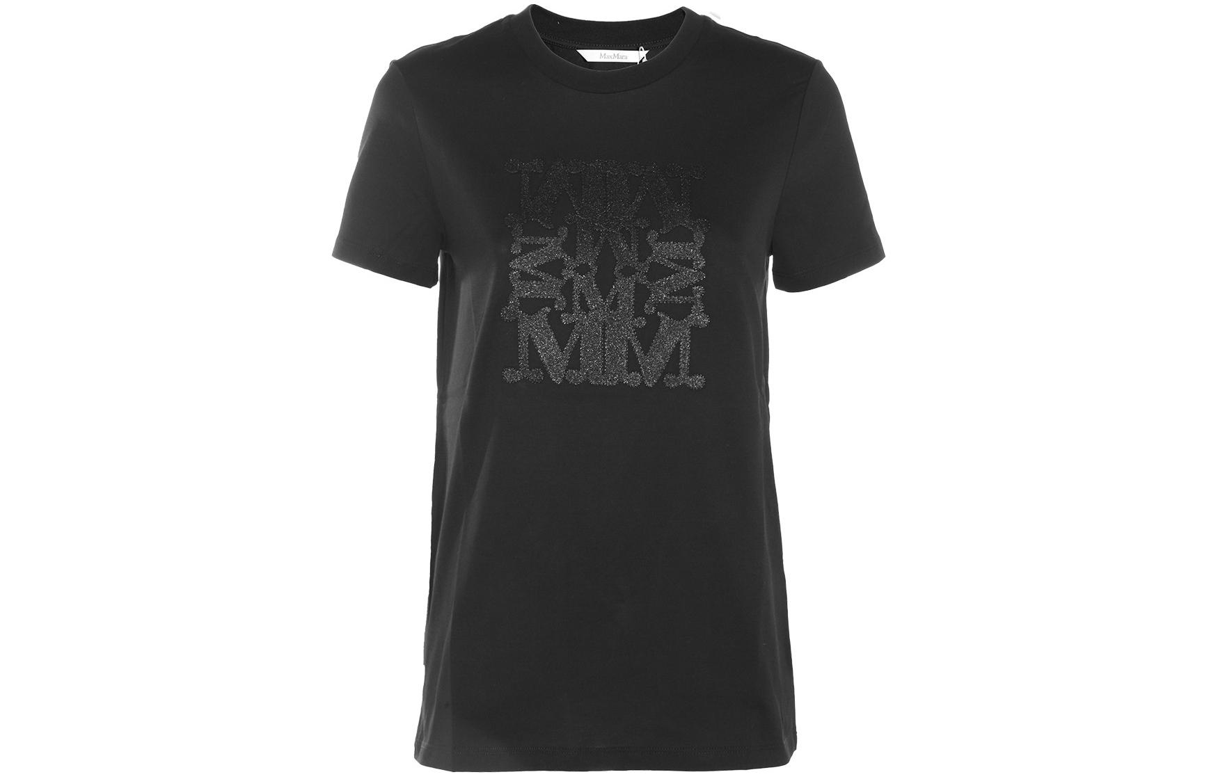 

Футболка Max Mara с коротким рукавом и круглым вырезом MaxMara, черный