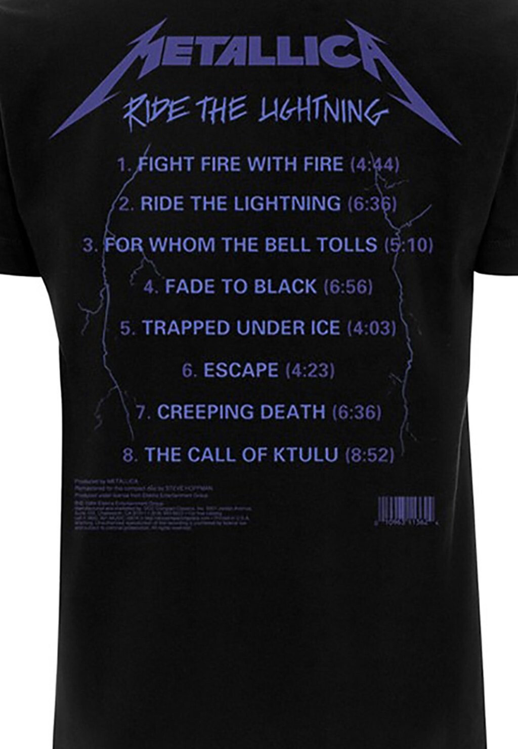 

Футболка с принтом METALLICA RIDE THE LIGHTENING TRACKS Henry Tiger, черный