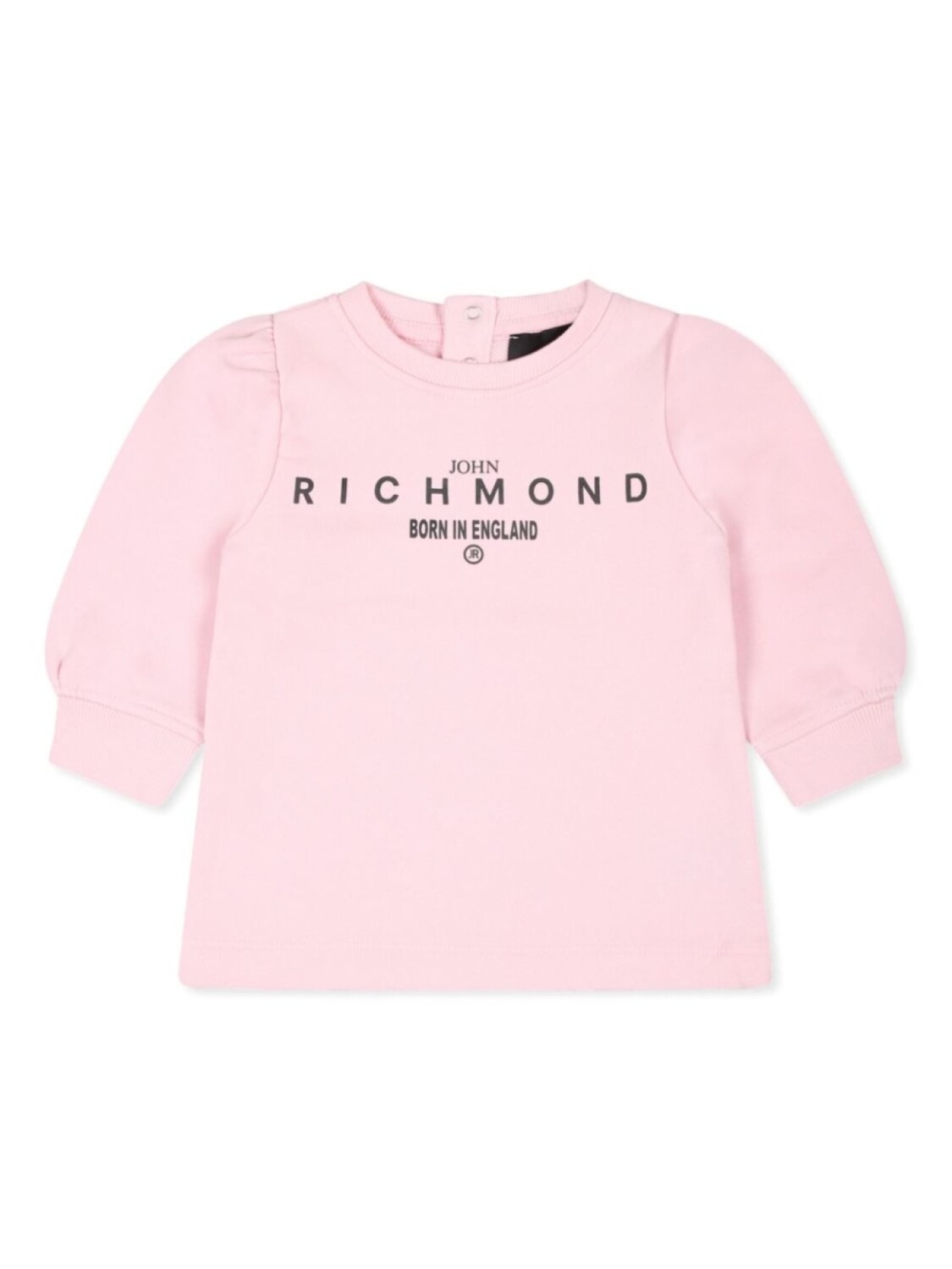 

Платье с длинными рукавами и принтом логотипа John Richmond Junior, розовый