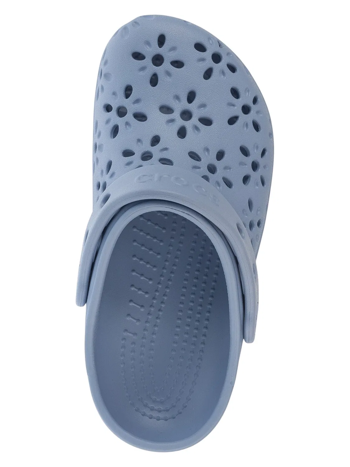 Детские сандалии Crocs Classic Floral Cut Out Clog Kids синего цвета — фото 4