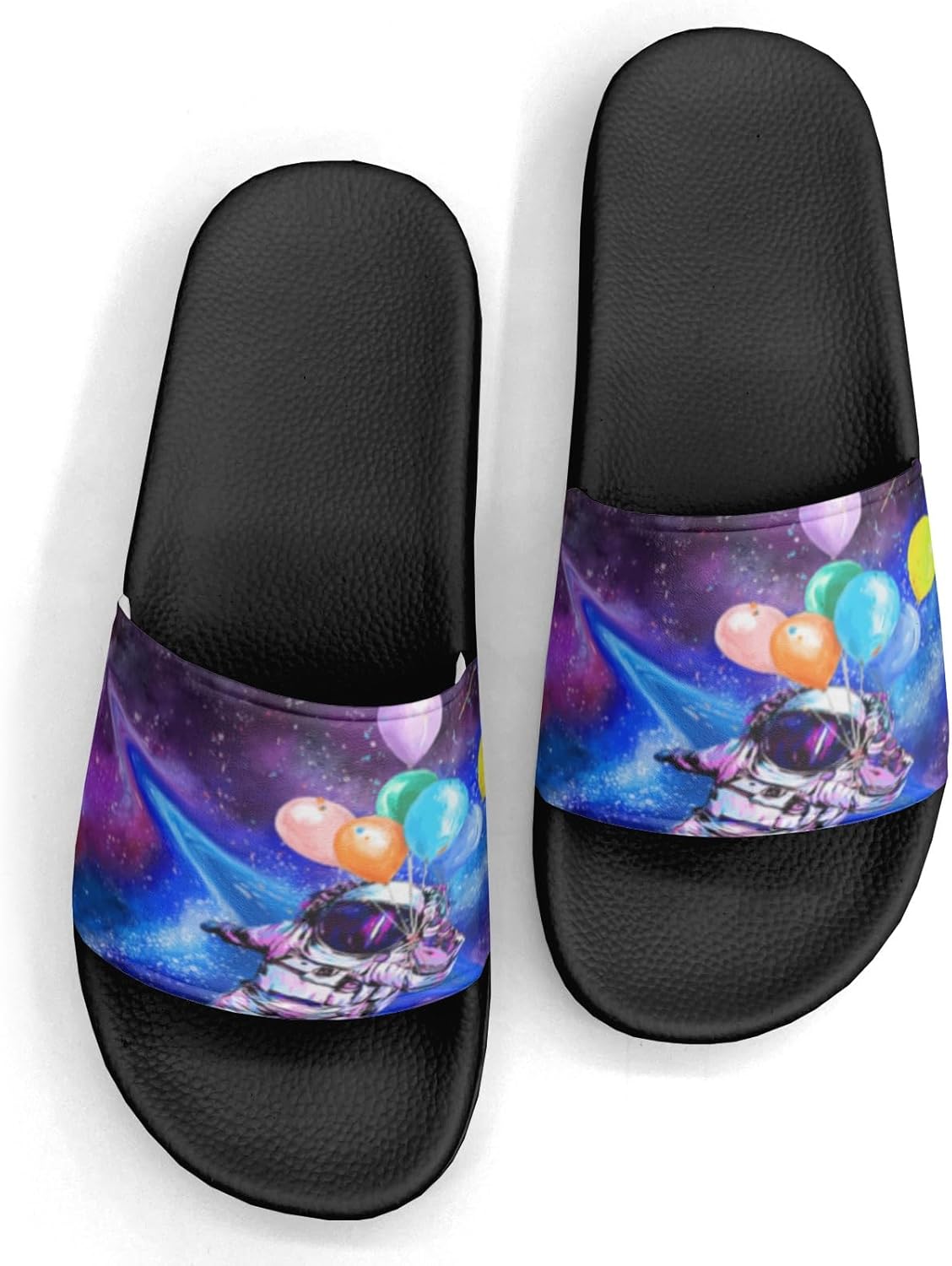 

Космические сандалии-тапочки с ярким дизайном для женщин и мужчин, повседневные спортивные сандалии, тапочки для бассейна, душа, дома и улицы Generic, Astronaut Galaxy Starry Art Custom