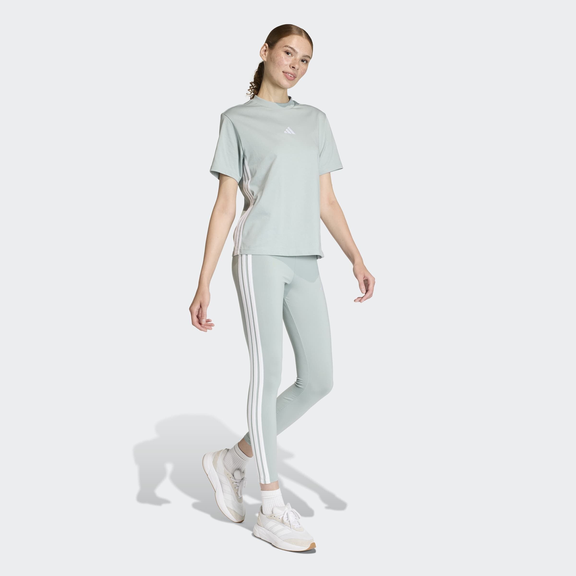 Adidas Sportswear Узкие спортивные штаны 'Essentials' в цвете Mint — фото 4