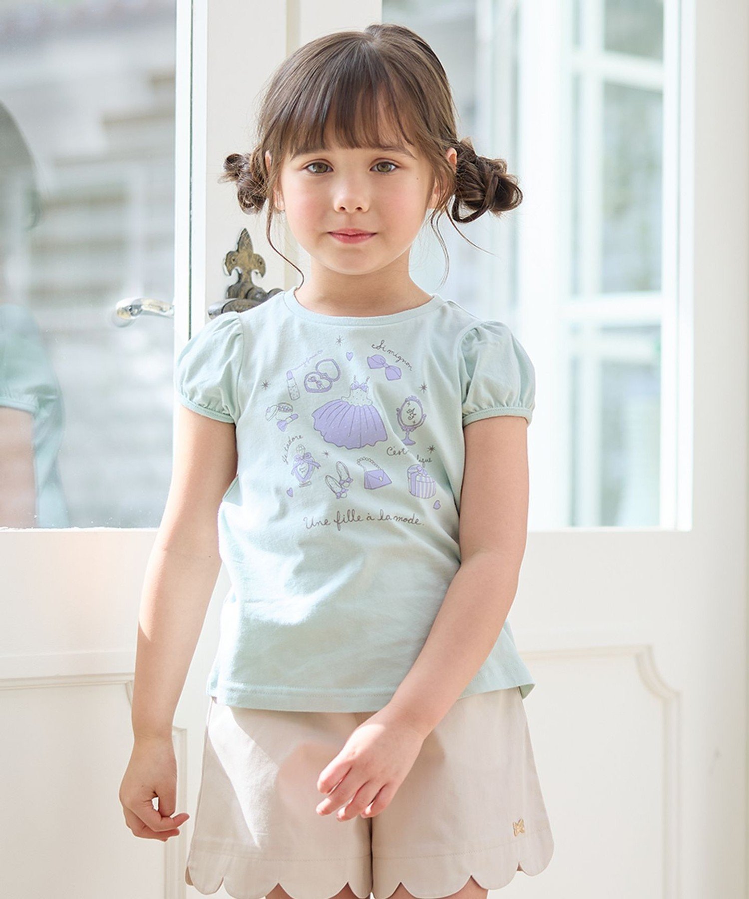 Футболка с коротким рукавом и принтом «7 дней» ANY KIDS, Mint x Cosmetics [062]