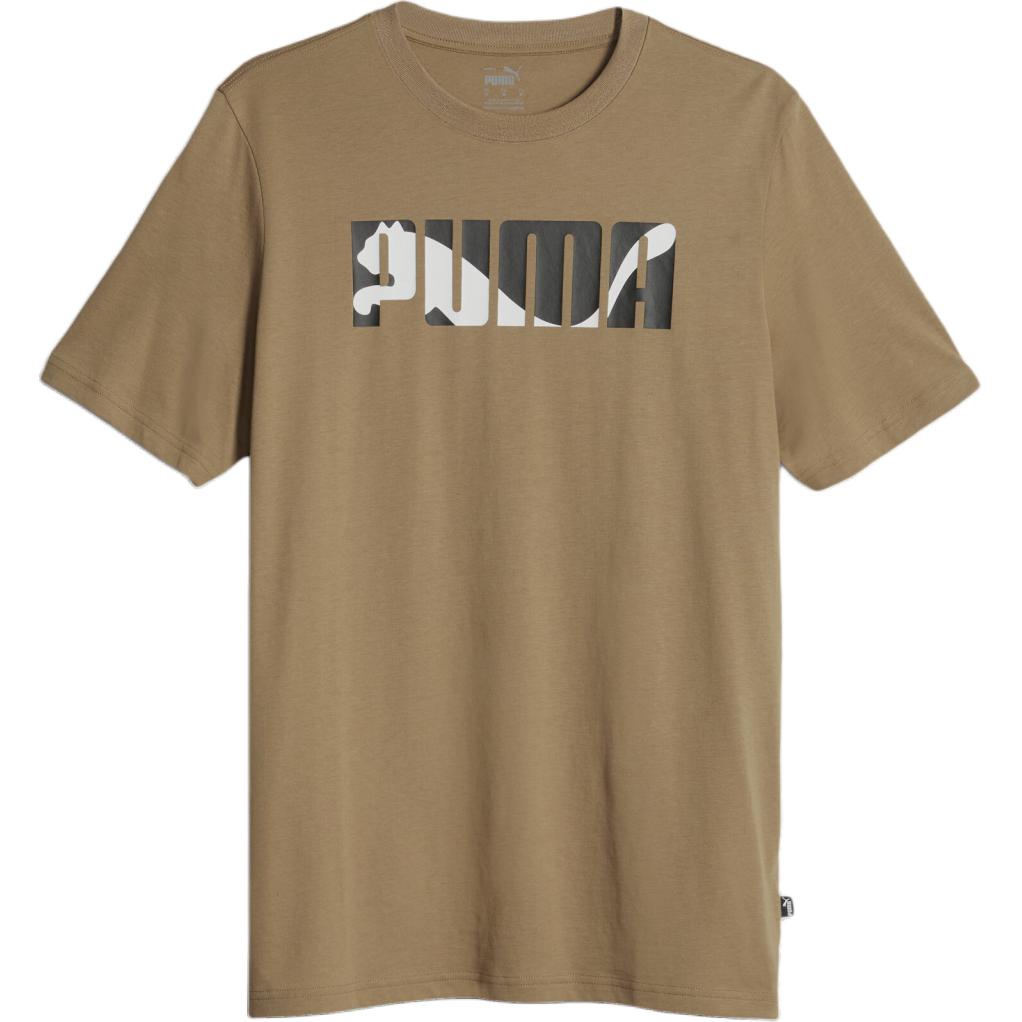 

Футболка мужская темная верблюжья с графическим принтом PUMA