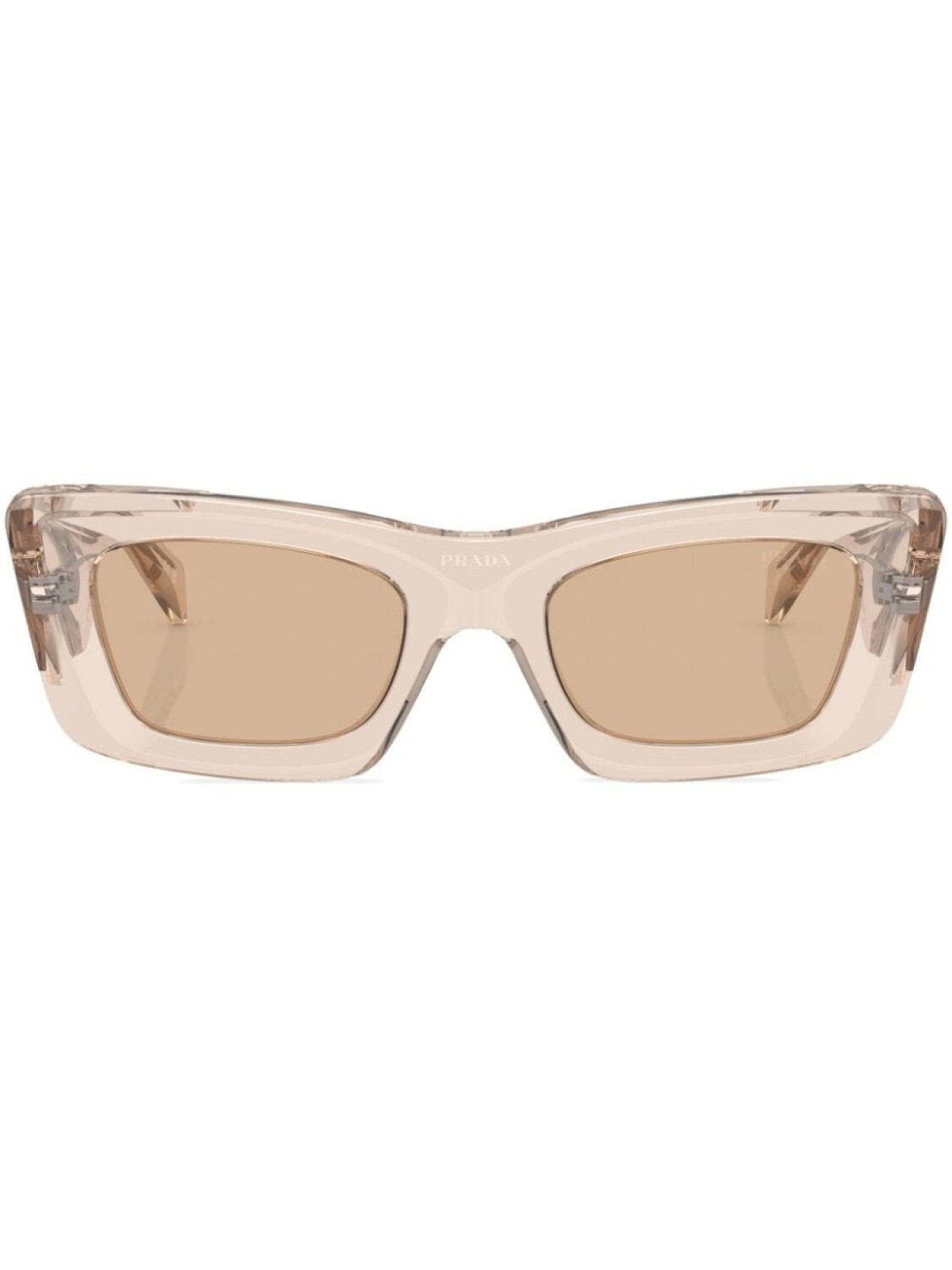

Prada Eyewear солнцезащитные очки в прямоугольной оправе, коричневый