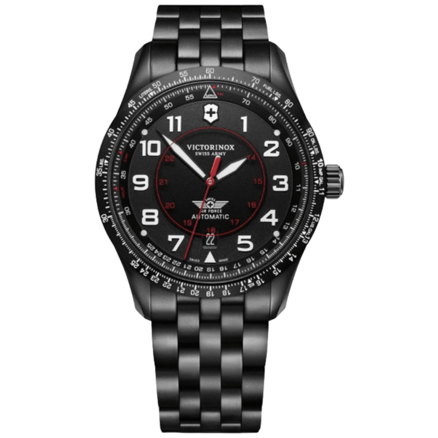 

Victorinox Swiss Army Airboss Automatic Black Steel 42 мм мужские часы 241974