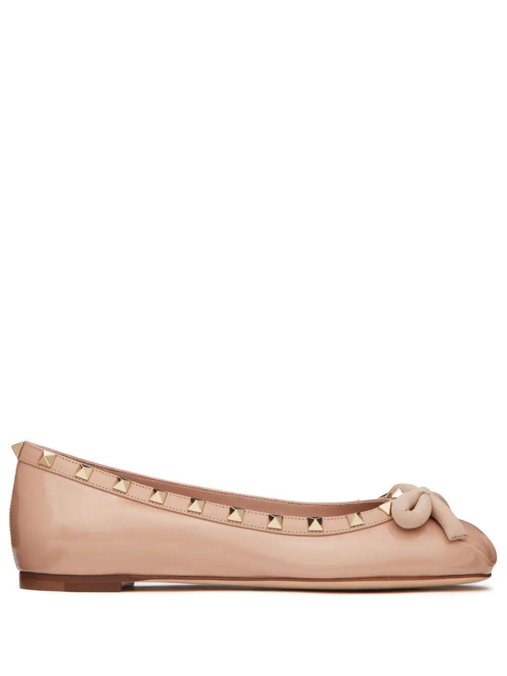 Лакированные балетки Rockstud VALENTINO GARAVANI, розовый