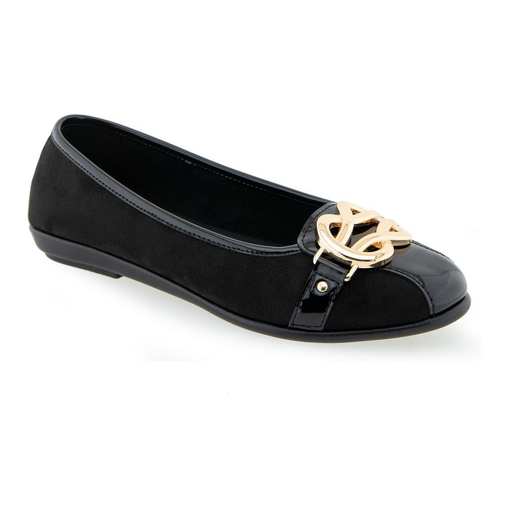 Женские замшевые балетки Aerosoles Big Bet, цвет Black Faux Suede