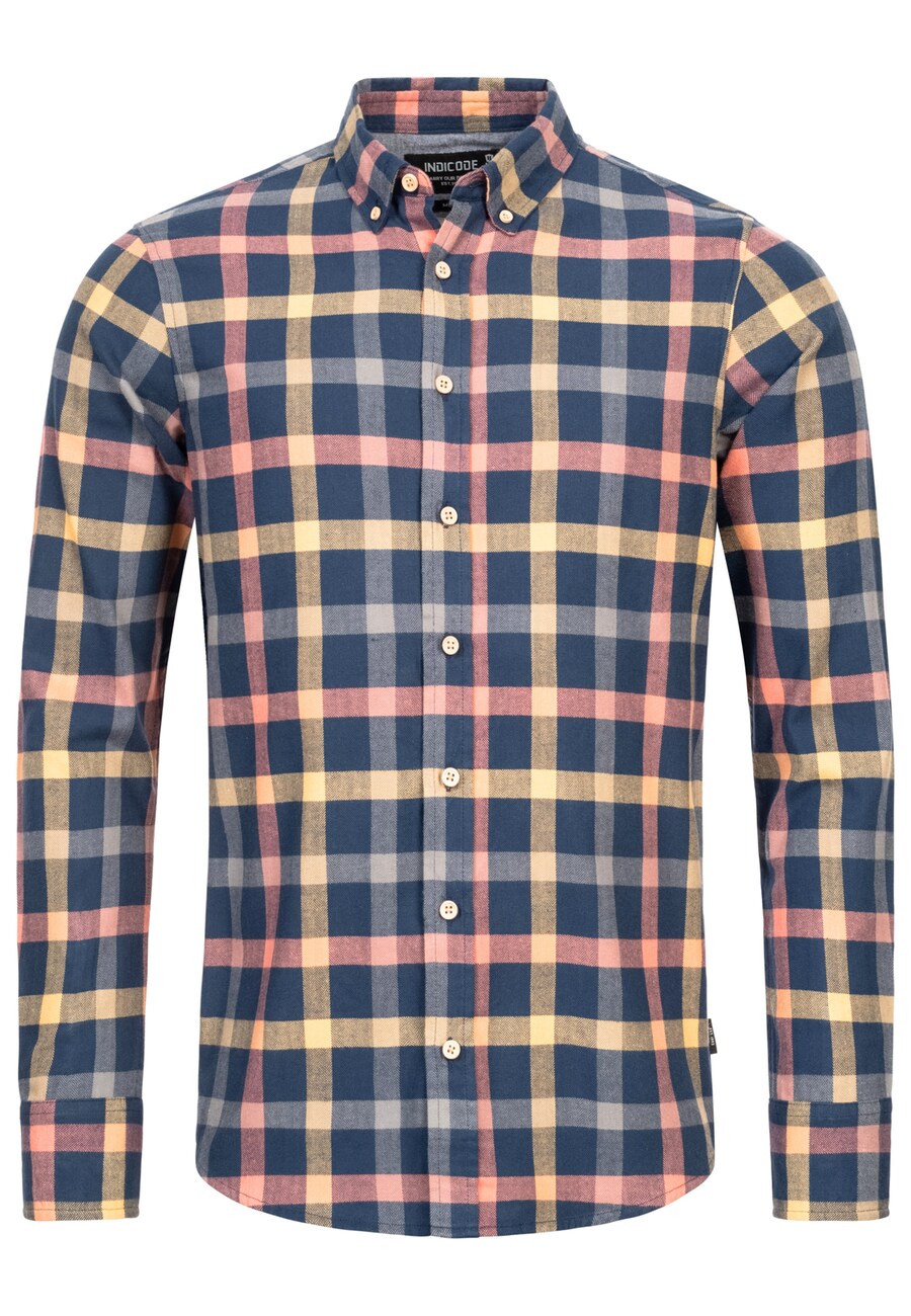 

Рубашка на пуговицах классического кроя INDICODE JEANS Riverside, темно-синий