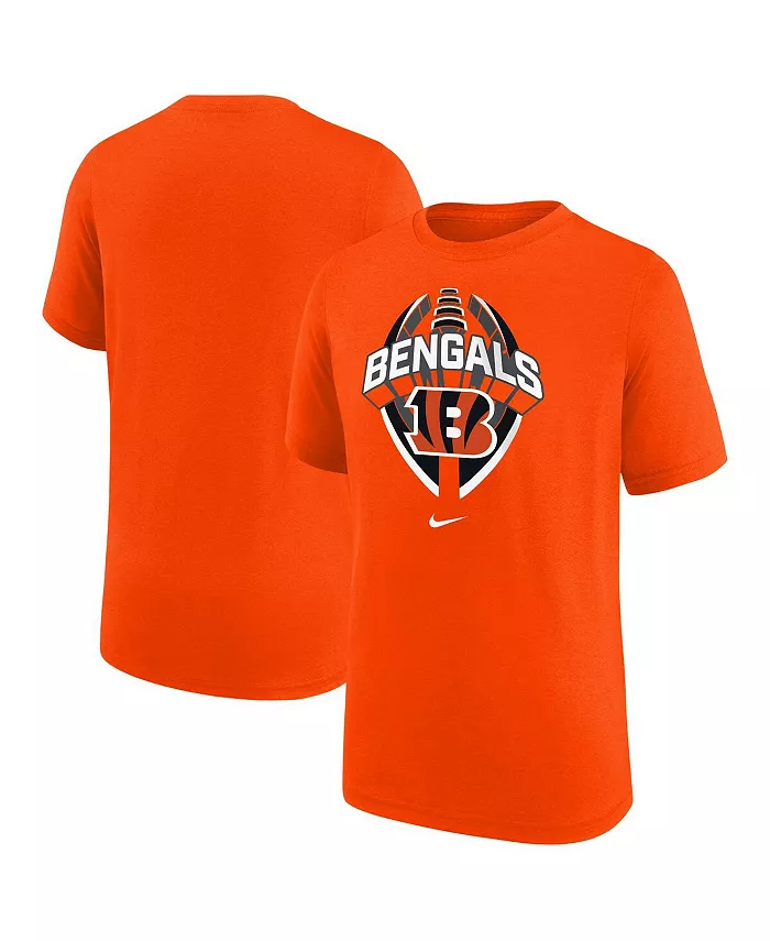 

Футболка Big Boys and Girls Orange Cincinnati Bengals Icon Legend Nike