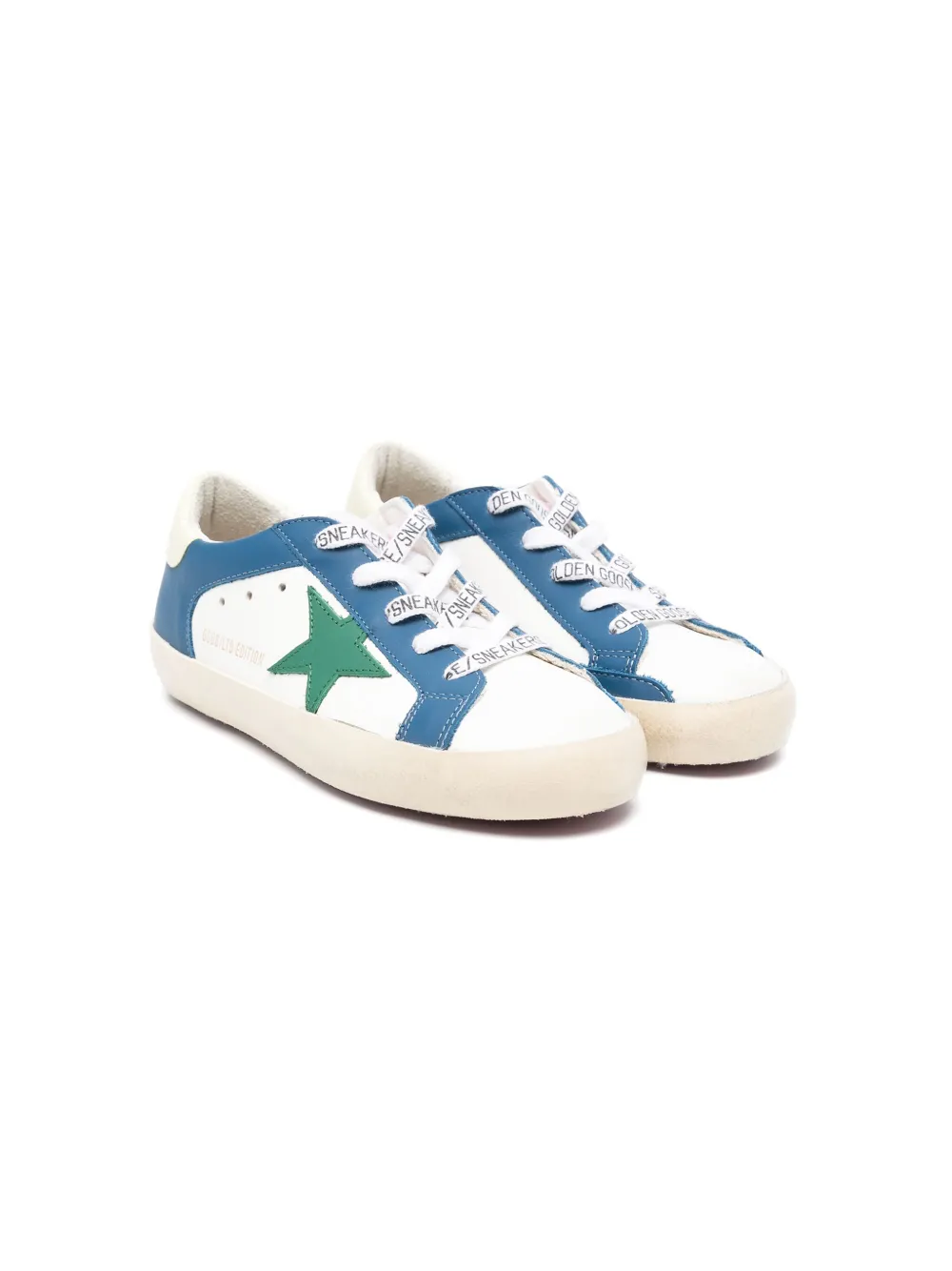 

Кеды в стиле колор-блок из коллаборации с Bonpoint Golden Goose Kids, синий
