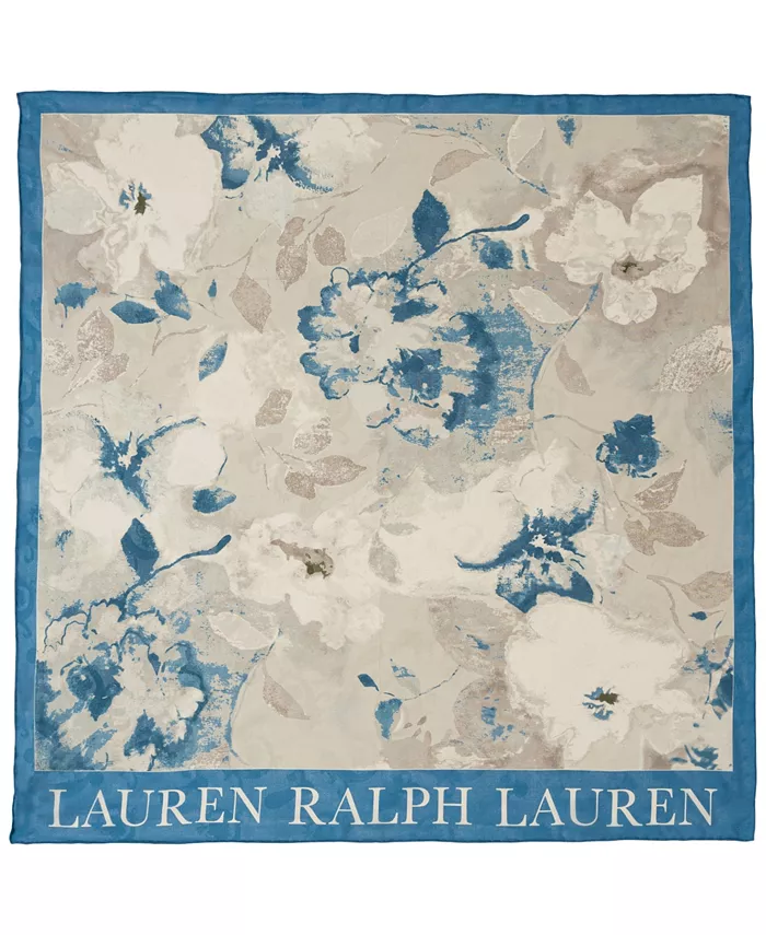 

Шарф квадратный с цветочным принтом Lauren Ralph Lauren, синий