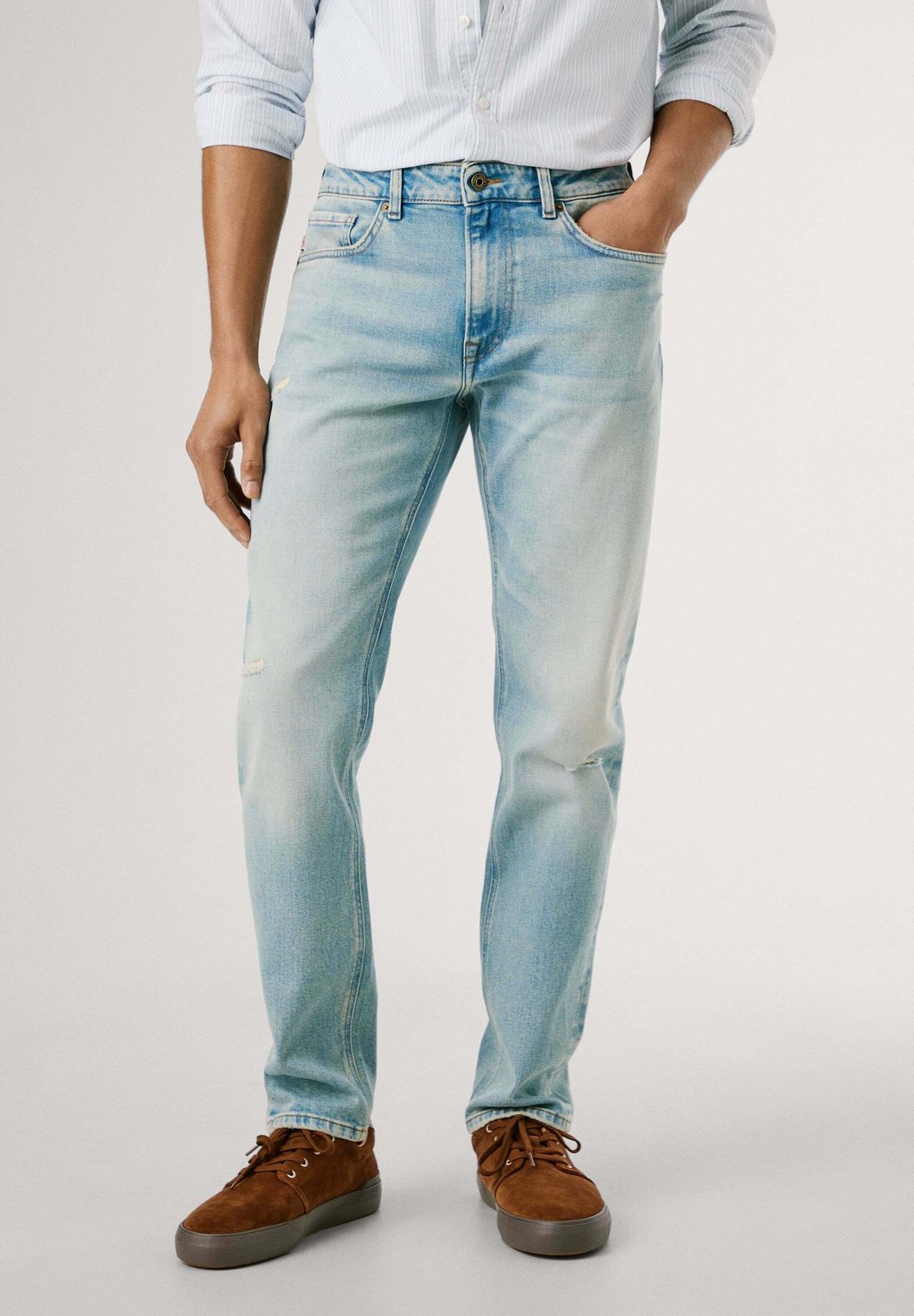

Зауженные джинсы STANLEY Pepe Jeans, цвет Vintage Worn Tinted Bleach