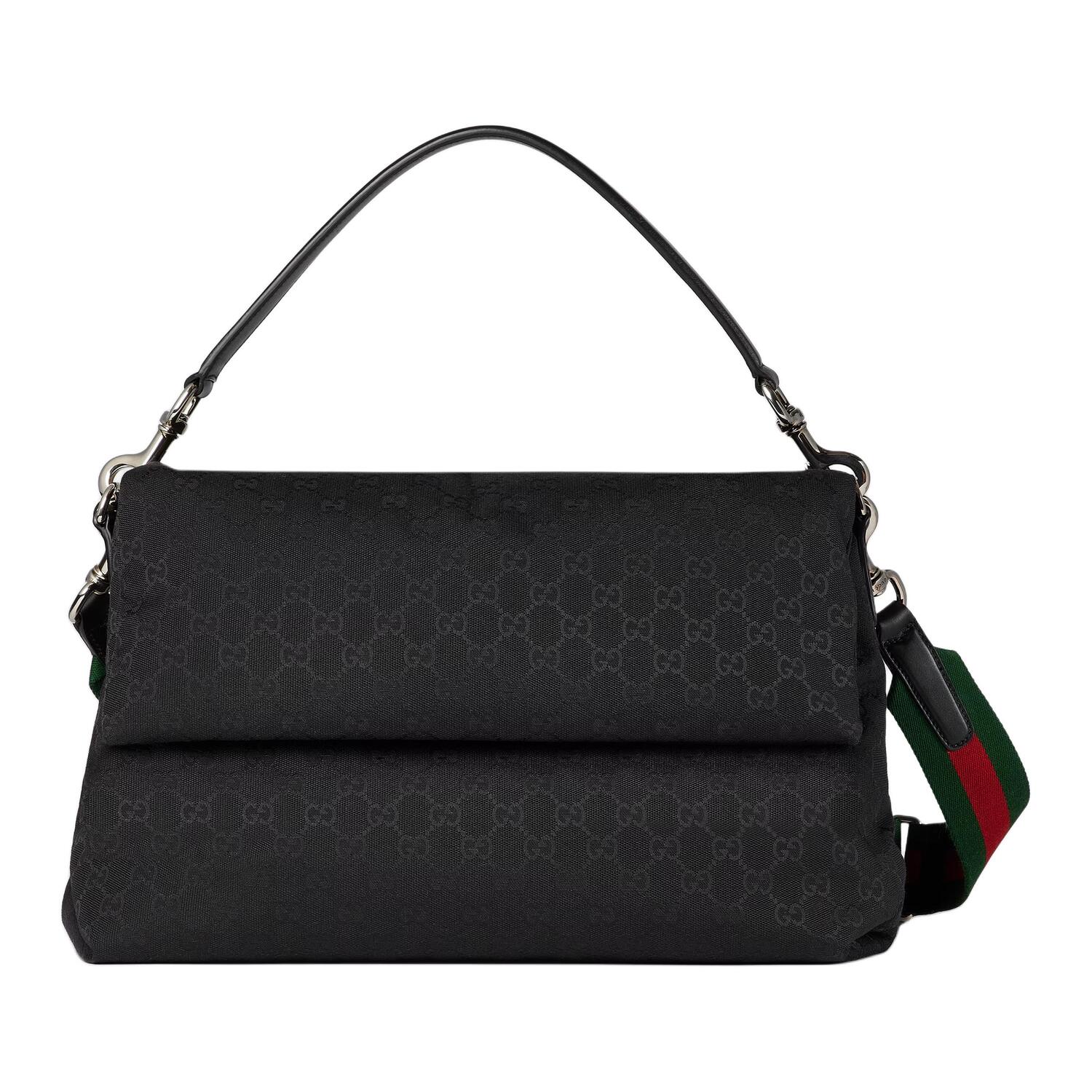 

GUCCI Черная мужская сумка через плечо среднего размера