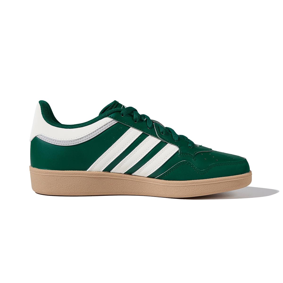 Кроссовки для скейтбординга Hoops 4.0 Thermal Lightweight Support Low top мужские Adidas, зеленый — фото 3
