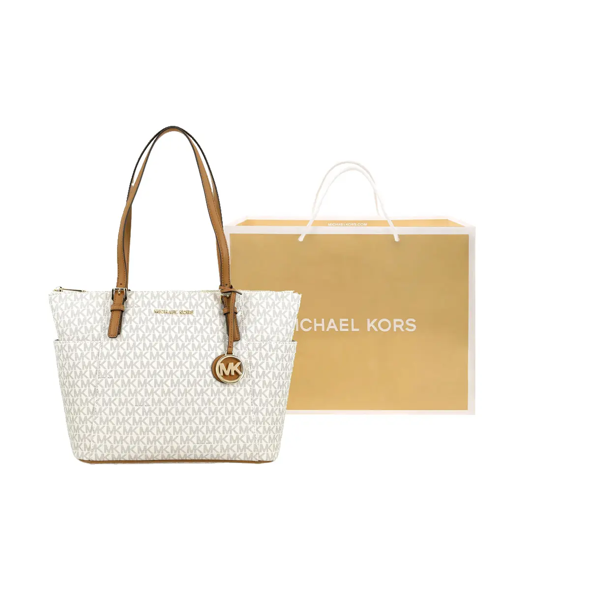 

MICHAEL KORS Кожаная сумка через плечо женская белая