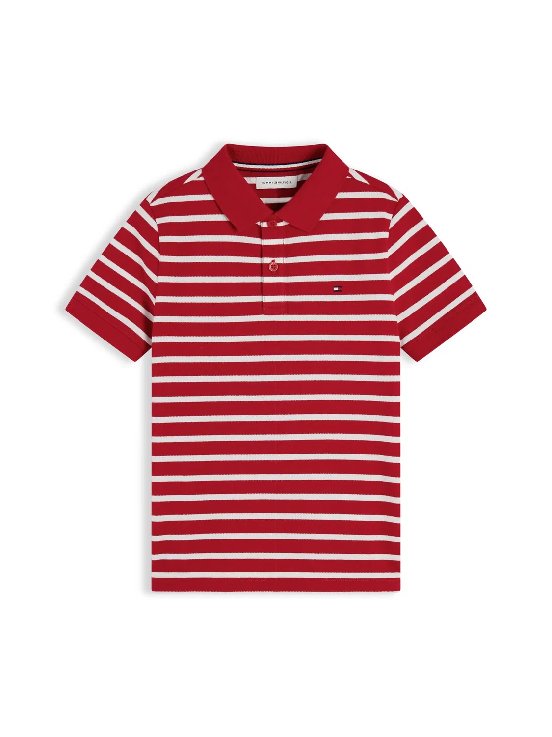 Рубашка Tommy Hilfiger Essential Regular Fit Flag Embroidery ярко-красного цвета
