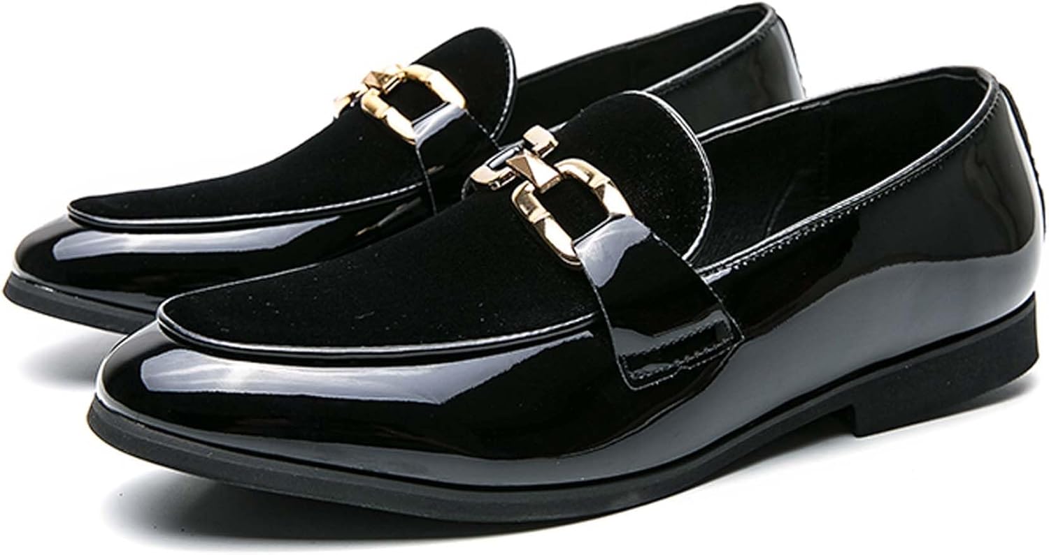 

Мужские лоферы с цепочкой и пряжкой, классические деловые туфли с нескользящей подошвой для работы, легкие и дышащие прогулочные туфли, удобные и прочные оксфорды для встреч Ksyvucrd, черный