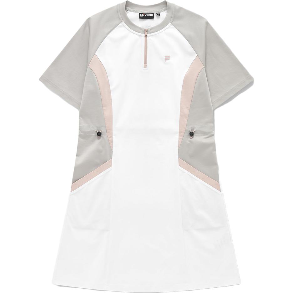 

FILA FUSION Уличное спортивное платье с короткими рукавами для женщин Standard White