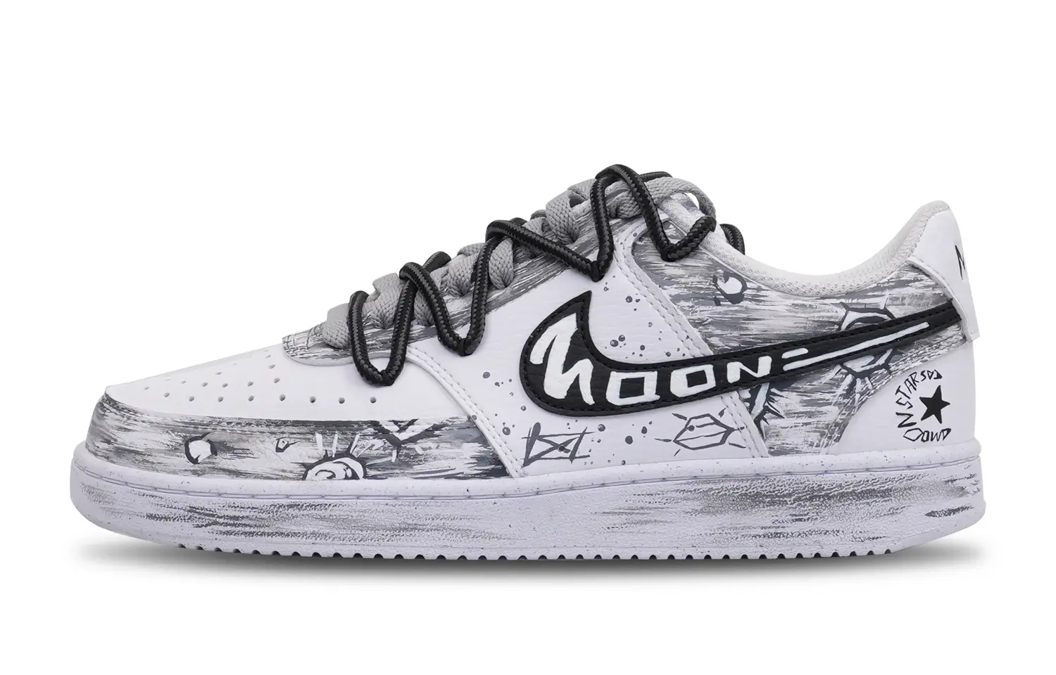 

Кроссовки Nike Court Vision 1 Skateboarding Shoes Men Low-top Grey/white, серый
