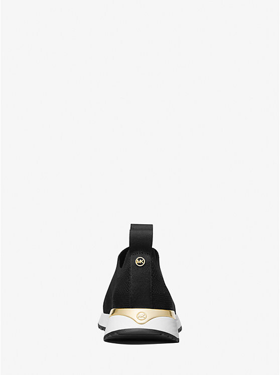 Кроссовки-слайдеры Bodie Logo Tape Mesh Slip-On Michael Kors, черный — фото 3