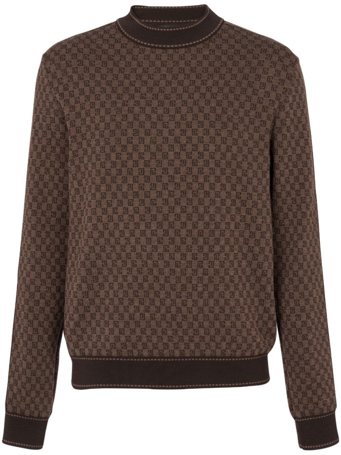 

Balmain джемпер вязки интарсия, коричневый