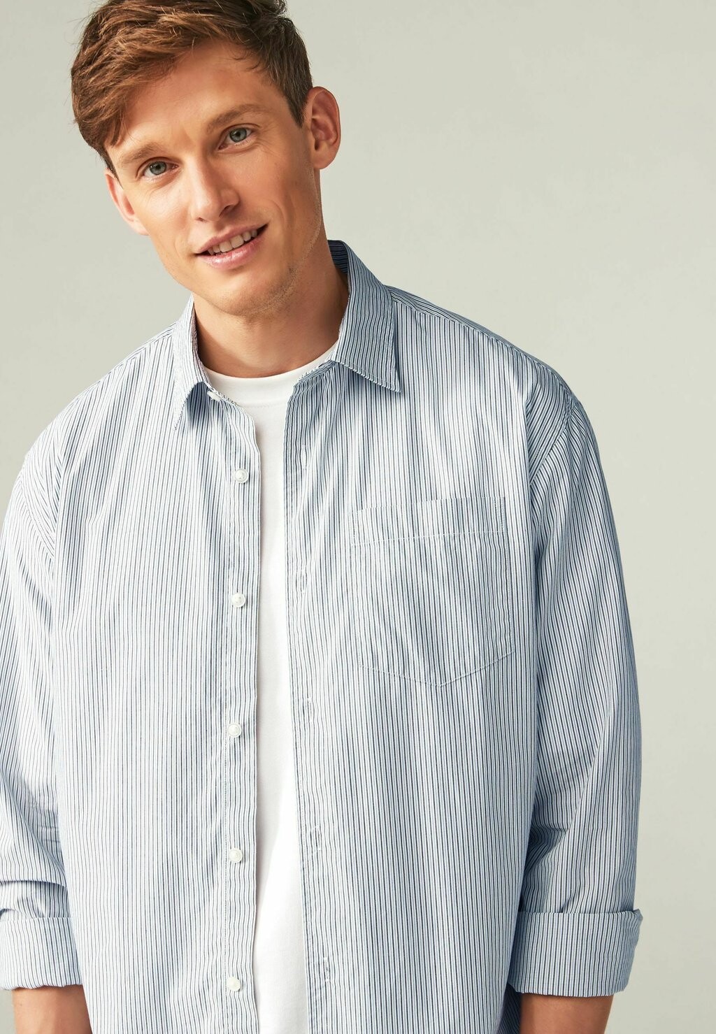 

Рубашка STRIPE REGULAR FIT Next, синий