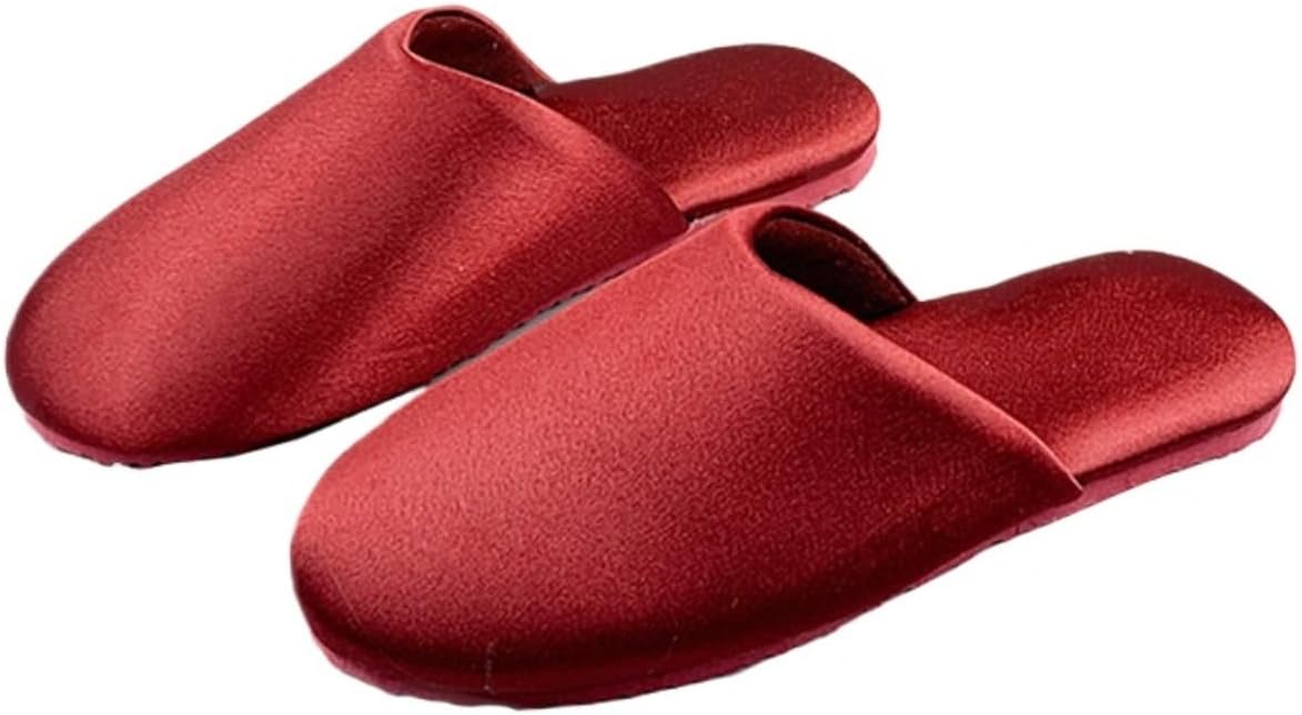 

Домашние тапочки для пары с закрытым носком, мягкой тканью и удобной подошвой из EVA для женщин и мужчин Azttoztto, красный