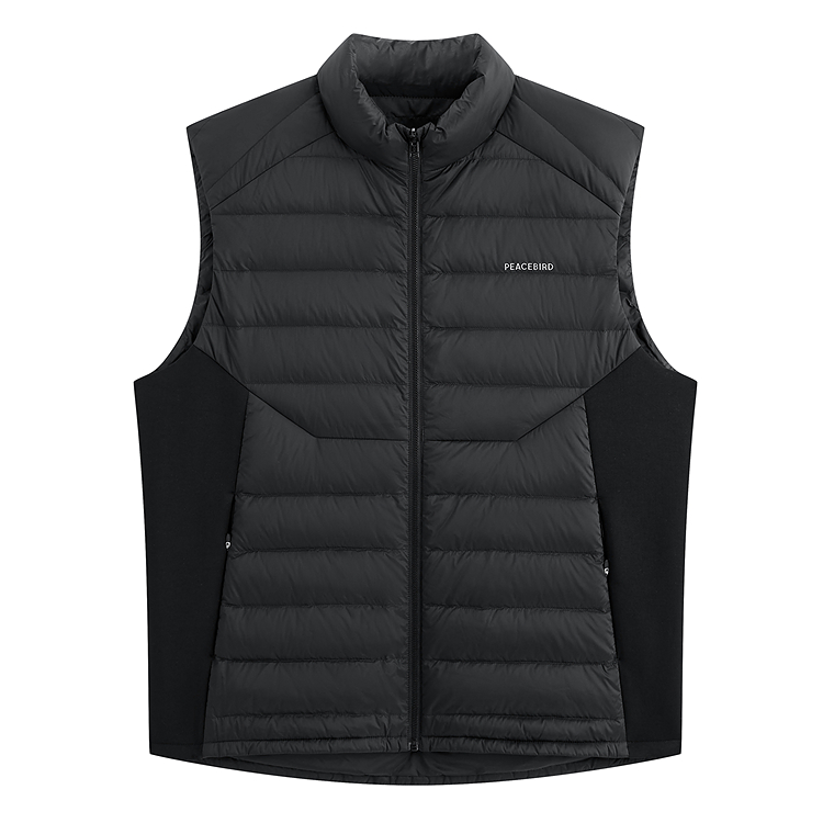 

PEACEBIRD MEN Жилет мужской Black 1 Stand Collar