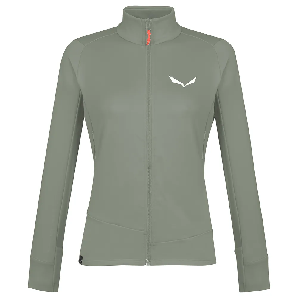 

Флис Salewa Puez Polarlite full zip, зеленый