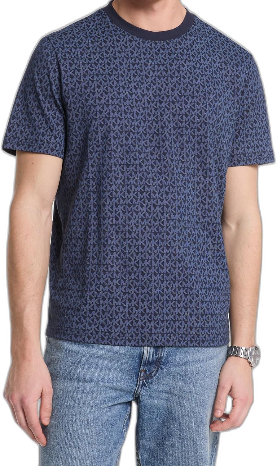 

Мужская футболка Michael Kors Mk Signature, Midnight, Синий, Мужская футболка Michael Kors Mk Signature, Midnight