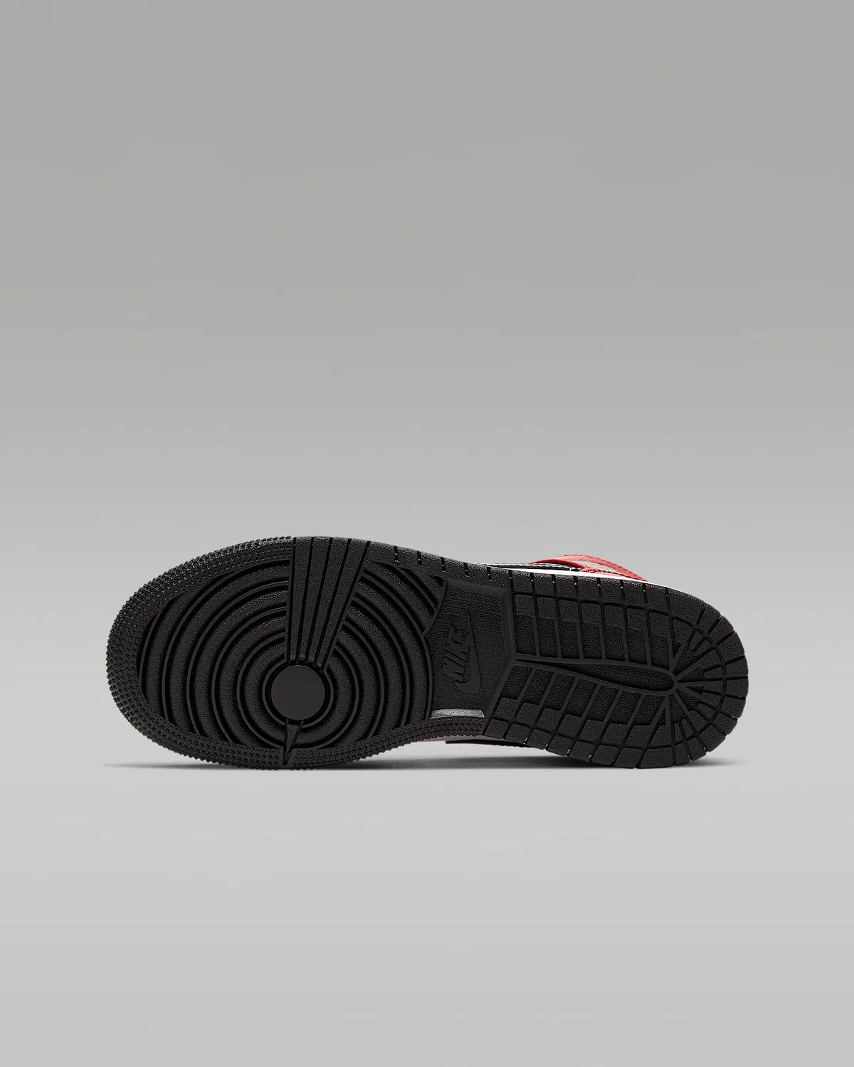 Кроссовки Jordan 1 Mid для детей старшего возраста, Black/Gym Red/Black — фото 2