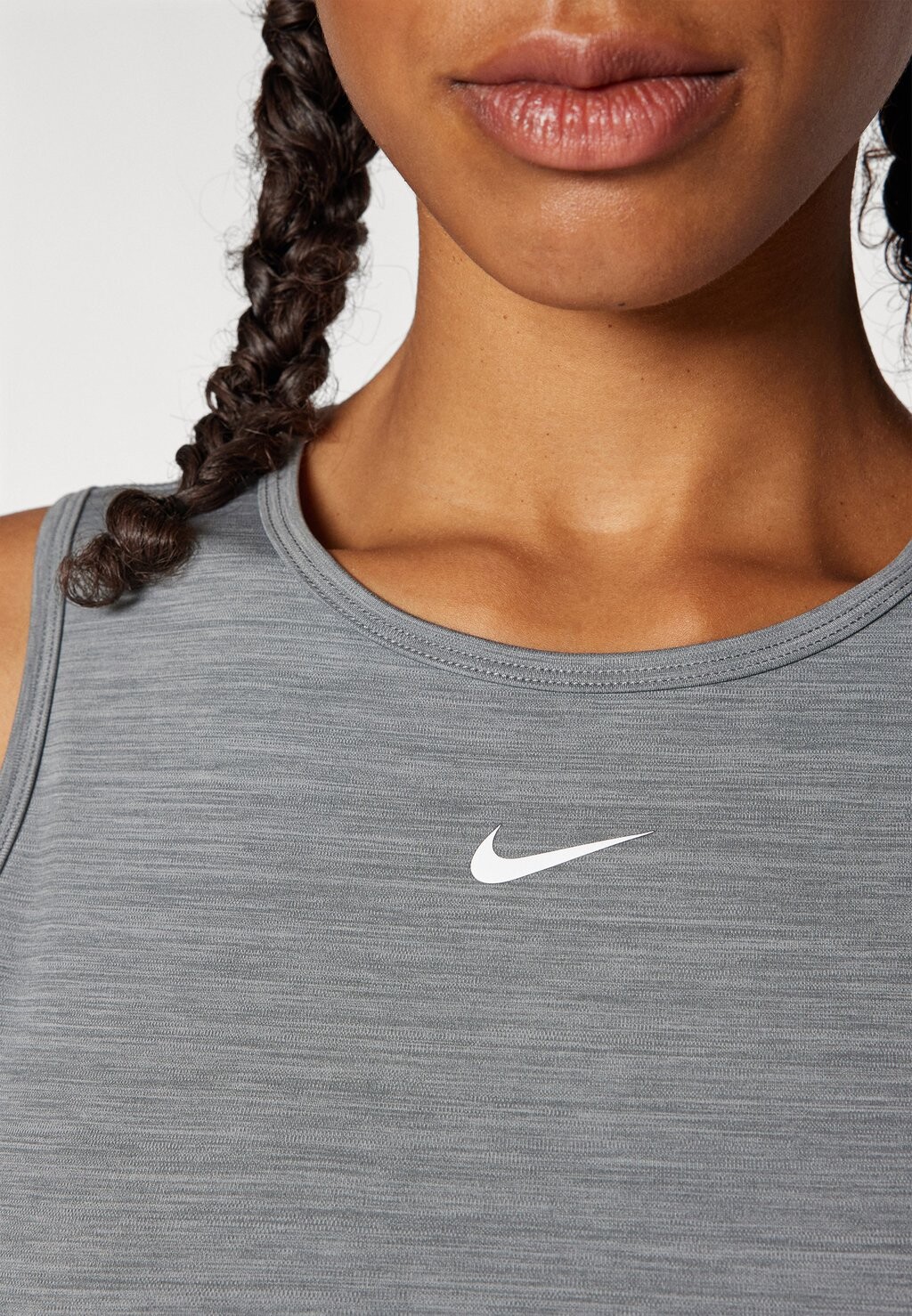 Топ PRO CROP TANK Nike, серый — фото 4