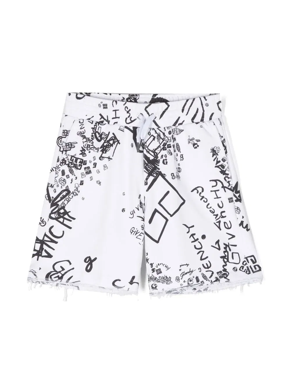 Хлопковые спортивные шорты с логотипом Givenchy Kids, белый