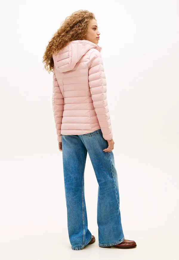 Легкая, облегающая, водоотталкивающая пуховая куртка Tommy Hilfiger, Foggy Pink — фото 3