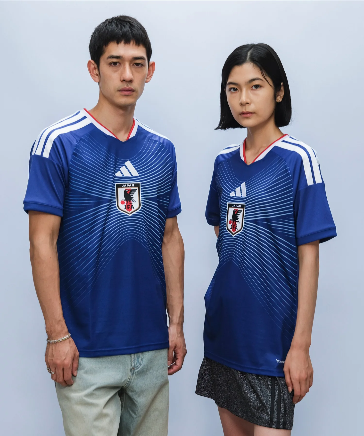Унисекс футболка сборной Японии 2026 Adidas, синяя