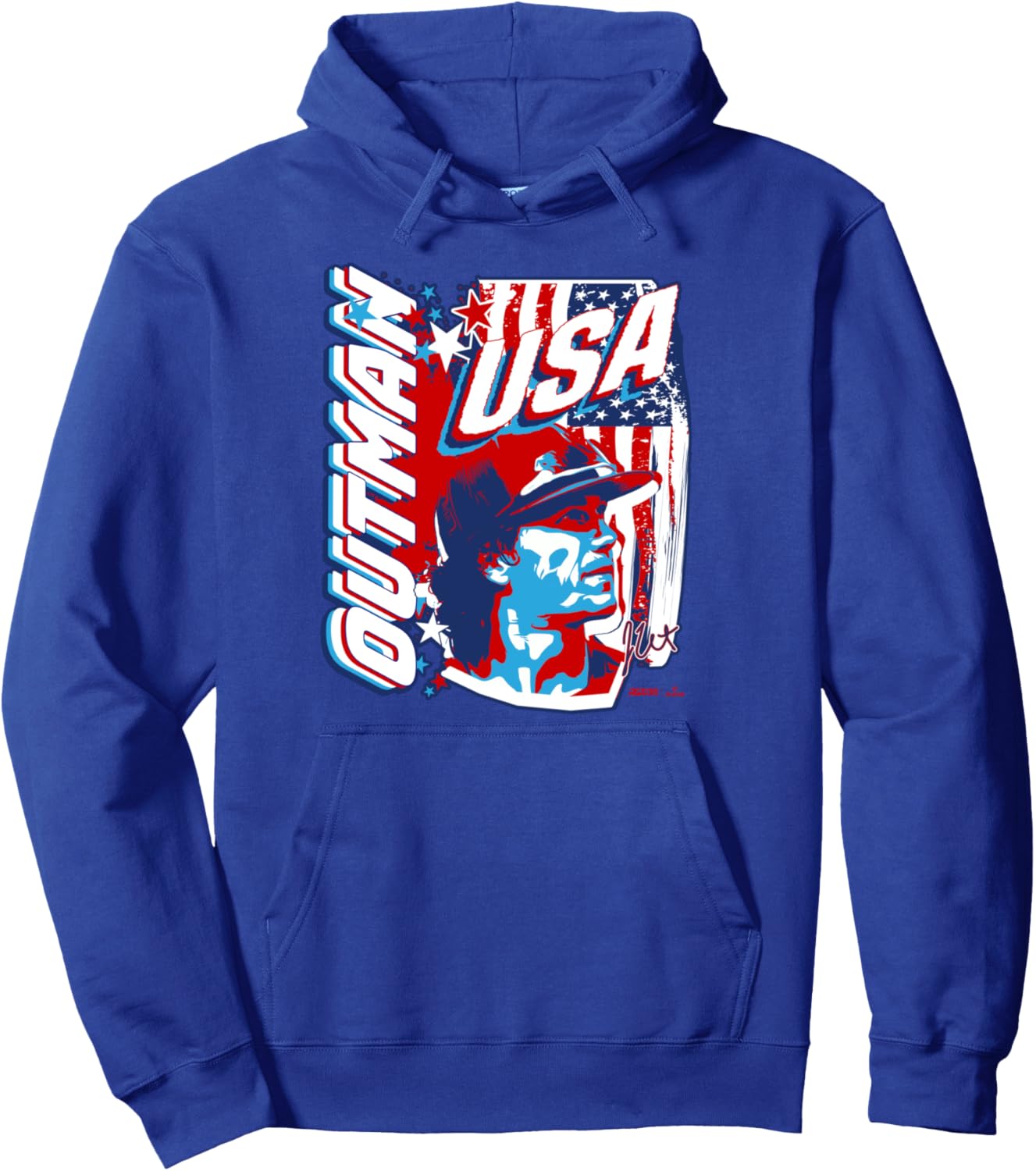 

Худи James Outman Los Angeles Baseball USA MLBPA Ryno Sports, синий