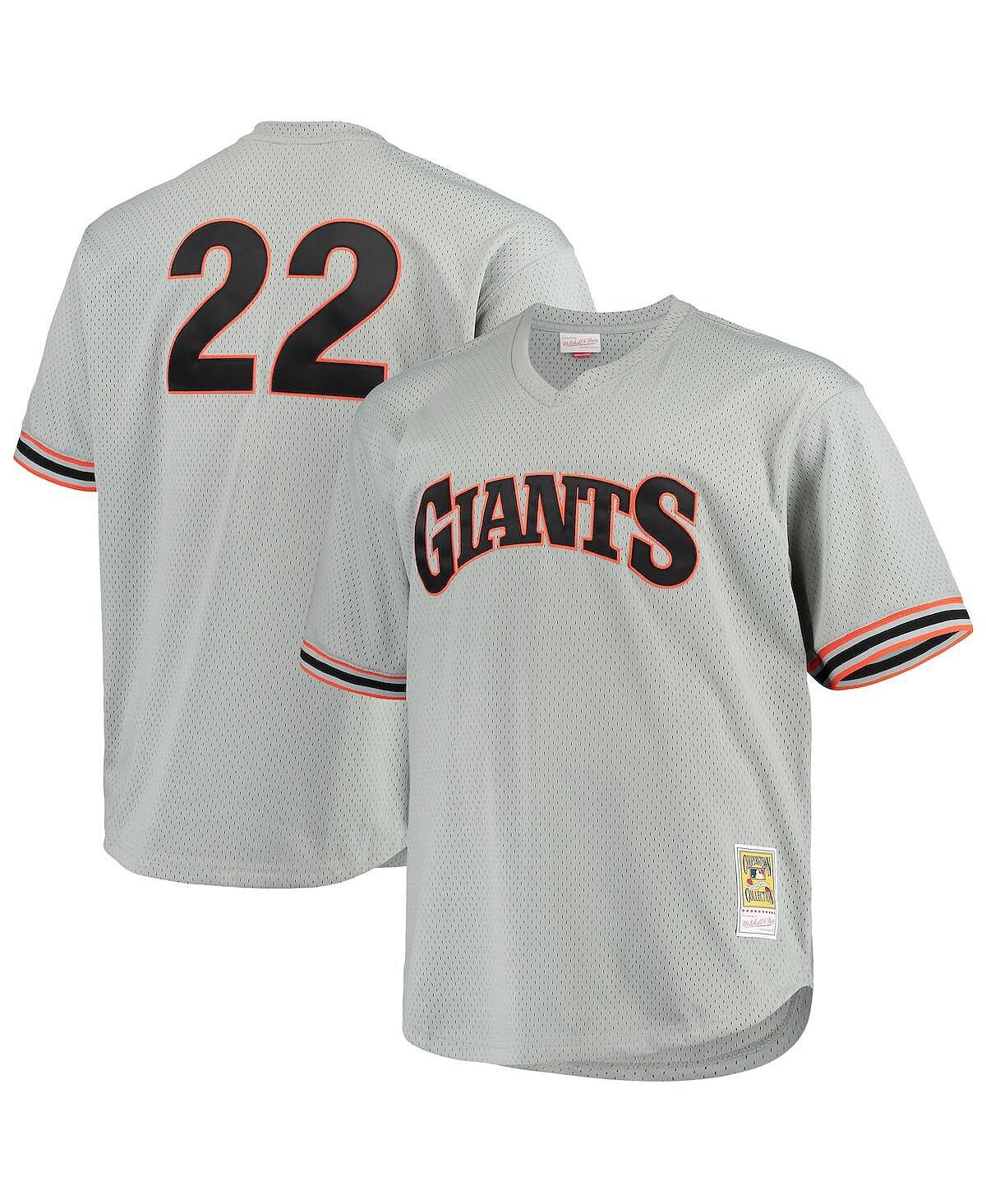 

Мужское тренировочное джерси с сеткой Will Clark Grey San Francisco Giants Big and Tall Cooperstown Collection Mitchell & Ness