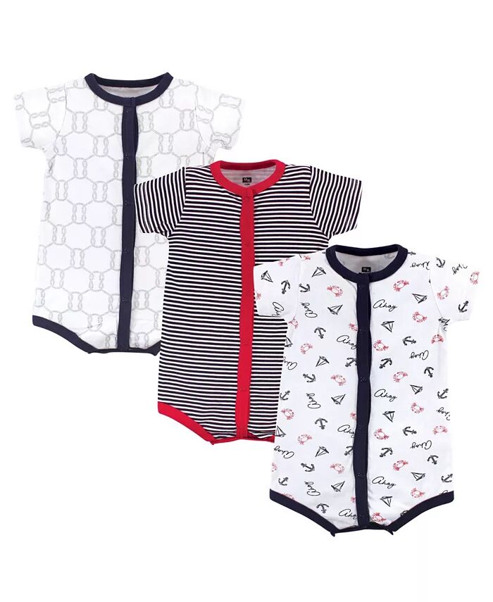 

Детские комбинезоны Hudson Cotton Rompers для девочек, 3 шт Hudson Baby, синий