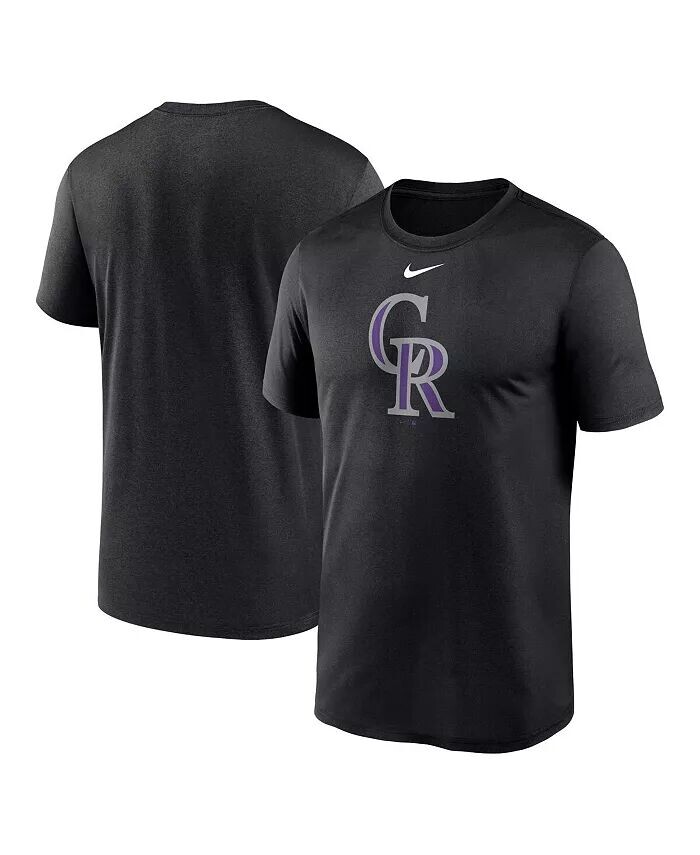 

Мужская черная футболка с логотипом Colorado Rockies New Legend Nike