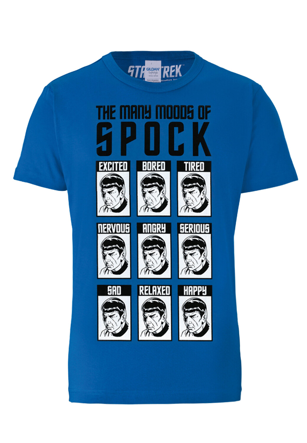 

Футболка Logoshirt Star Trek Moods of Spock, синий