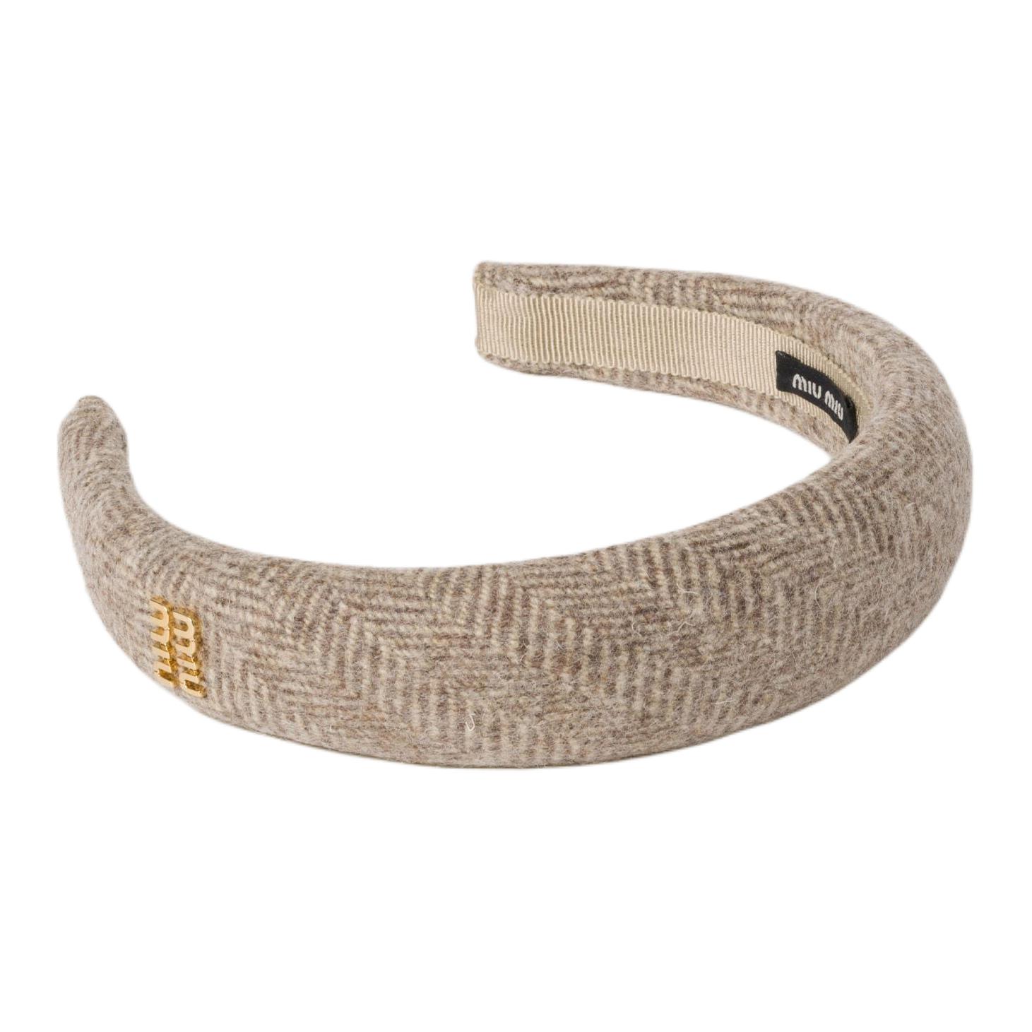 

Металлическая повязка для волос женская MIU MIU, коричневый