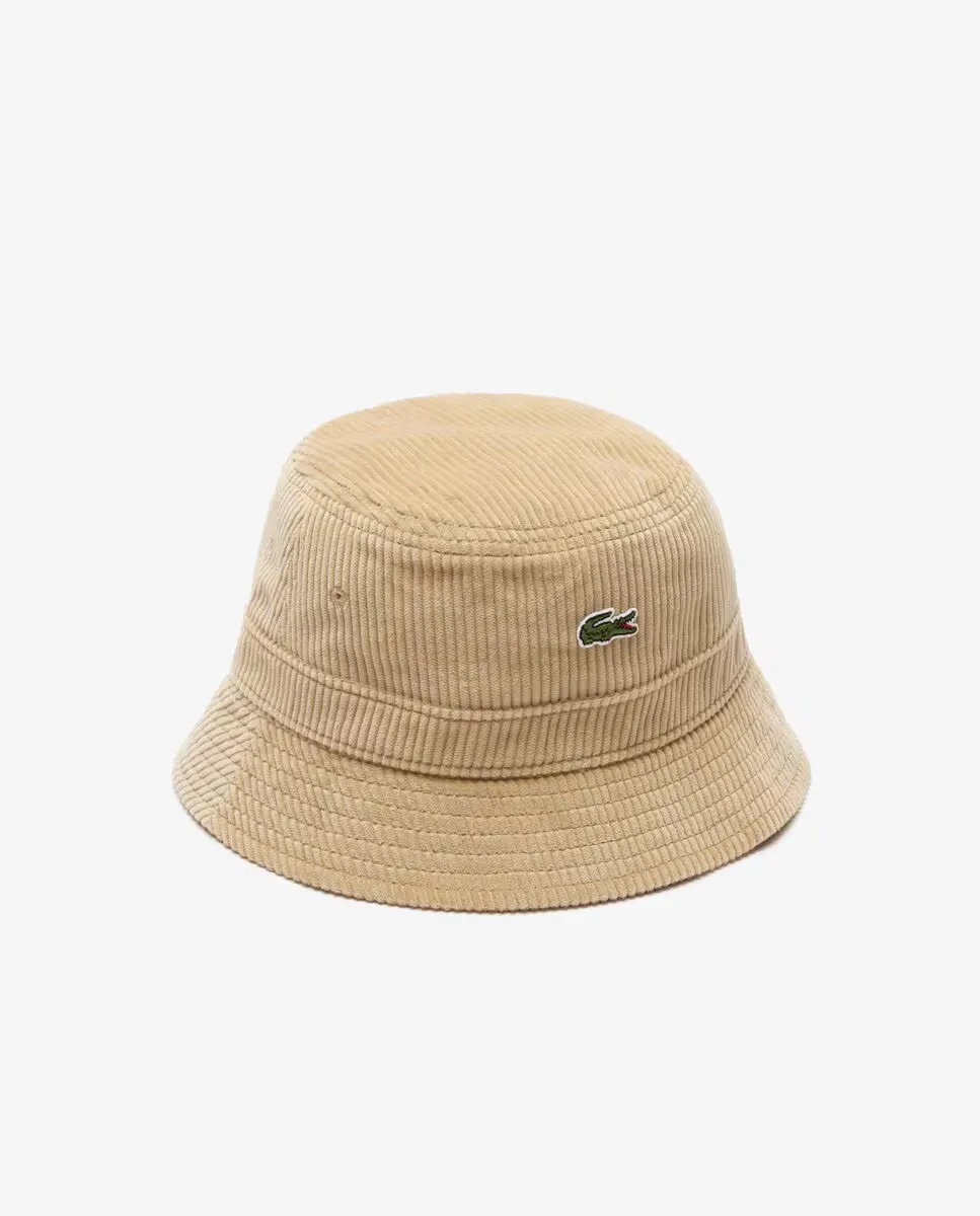 

Унисекс хлопковая вельветовая рыбацкая шляпа Lacoste, бежевый