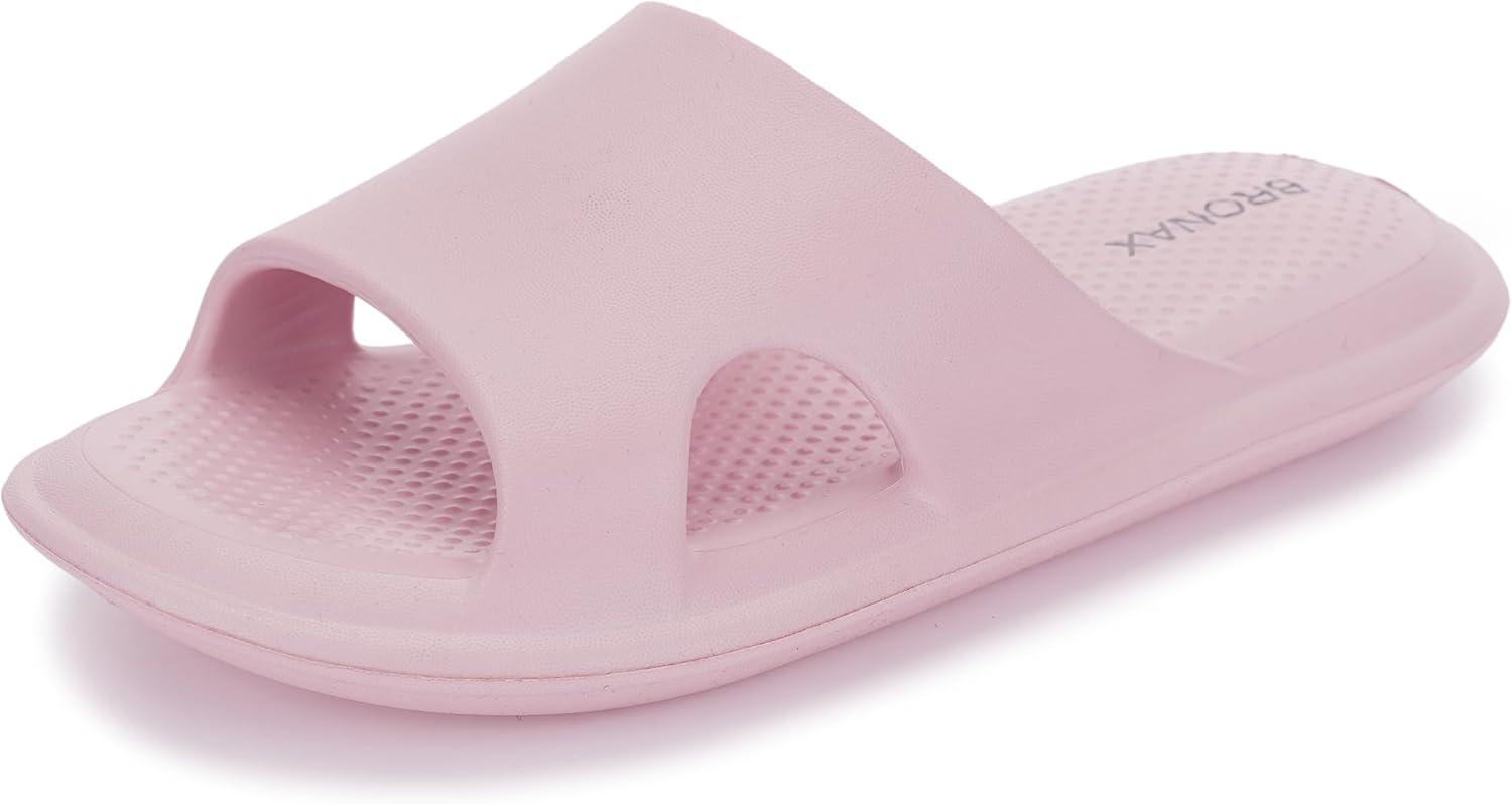 

Домашние тапочки BRONAX для женщин и мужчин, Быстро сохнущие душевые шлепанцы, Мягкая подошва, розовый