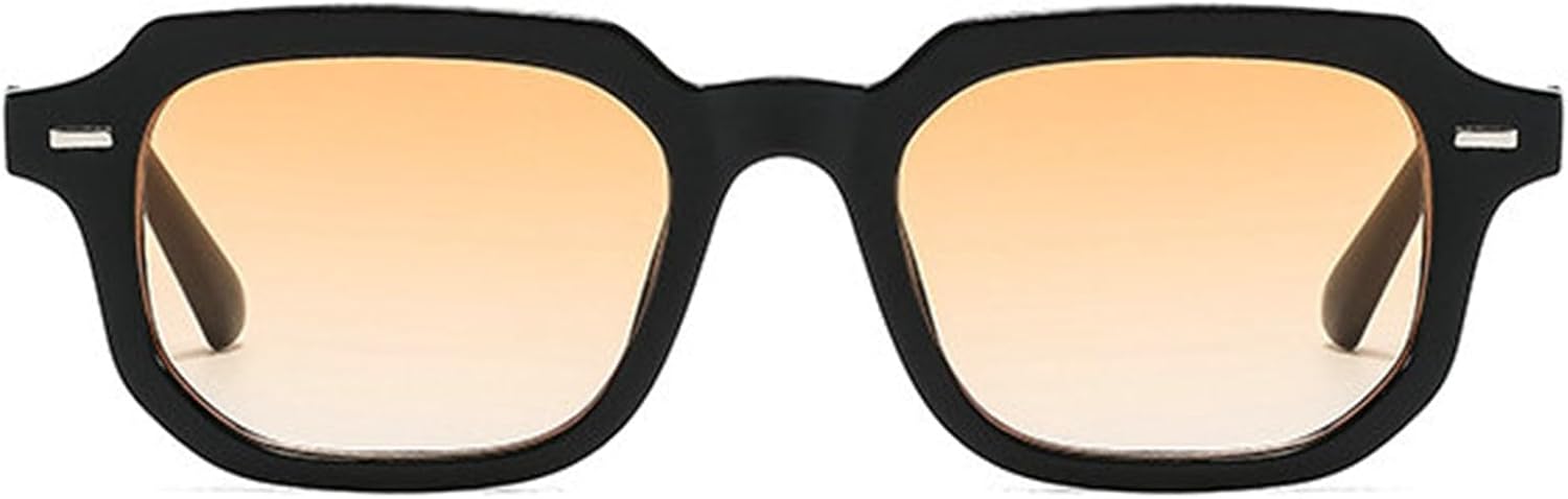 

Солнцезащитные очки Helena Small Polygon Rectangle для женщин и мужчин, модные, ретро, ​​дизайнерские, с квадратными заклепками, классические, черные, с защитой от УФ-излучения UV400, C8