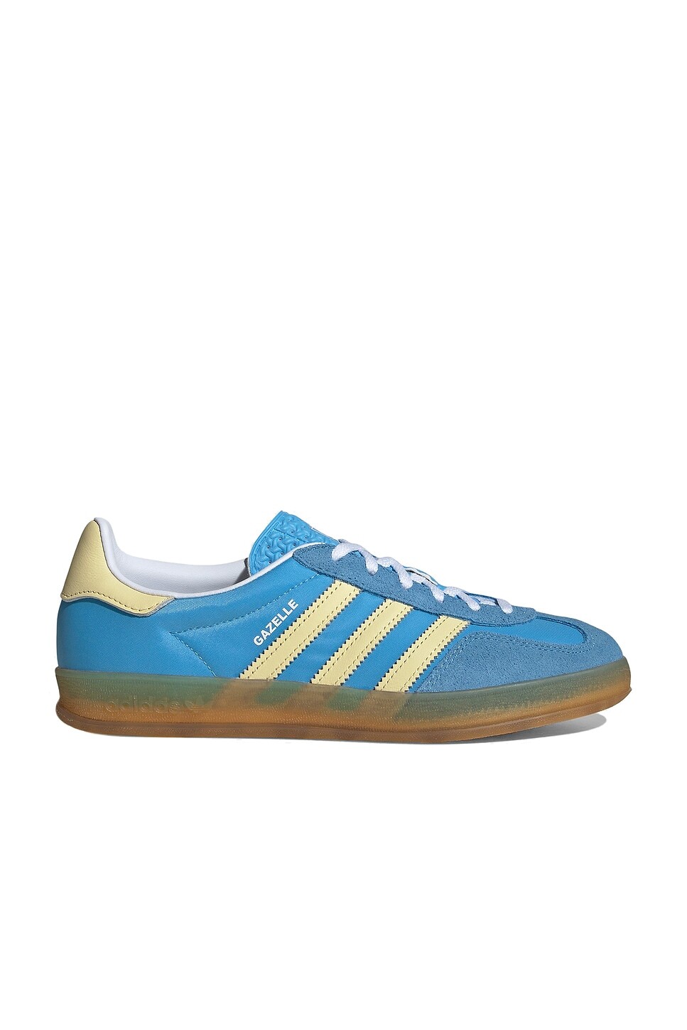 Кроссовки женские Gazelle Indoor Adidas Originals, цвет Semi Blue Burst, Almost Yellow, & White