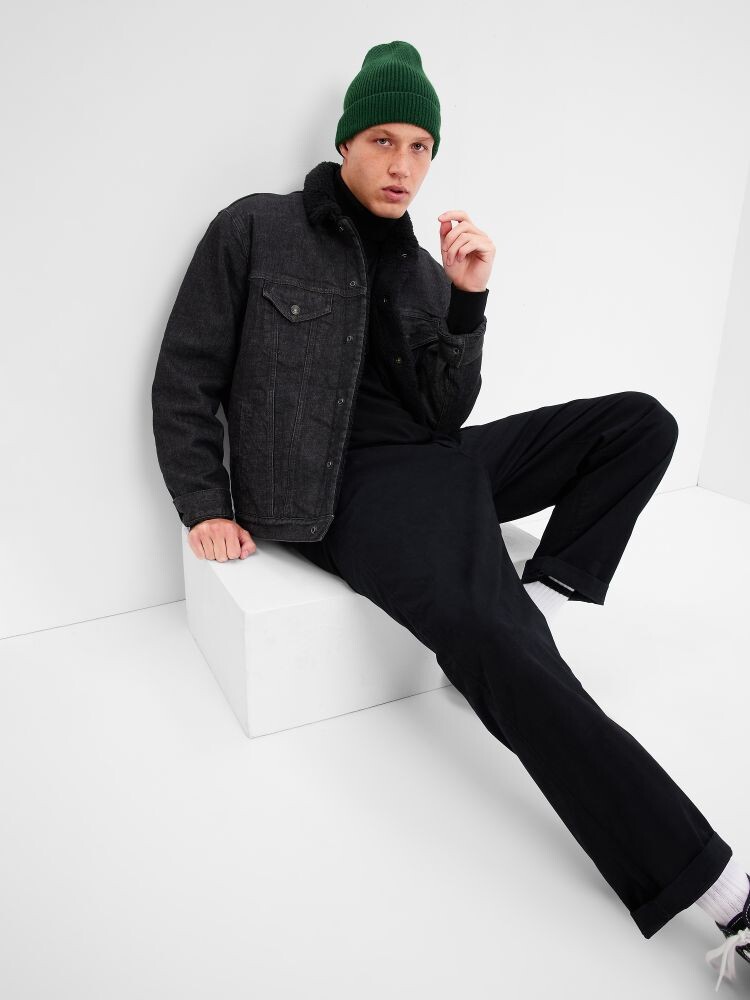 

Утепленная джинсовая куртка Gap, черный