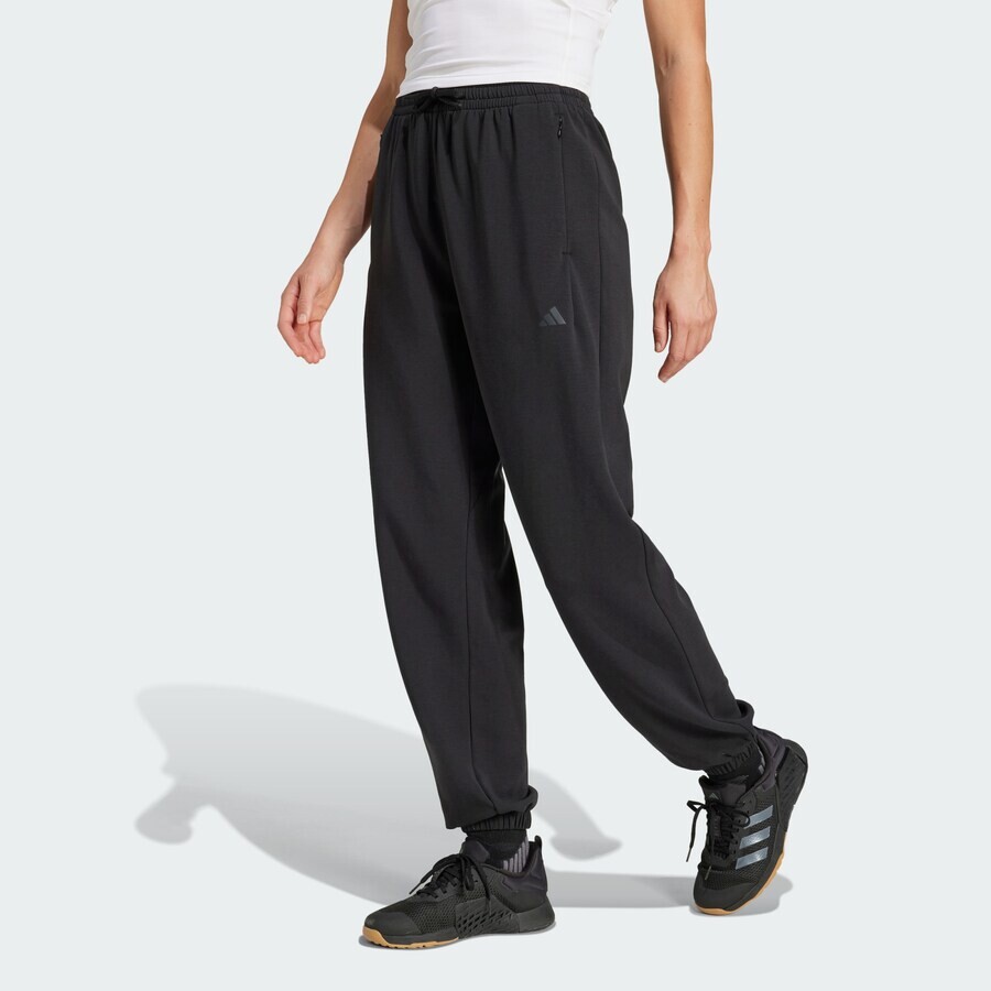 Длинные брюки ADIDAS PERFORMANCE Tapered Workout Pants, черный — фото 2