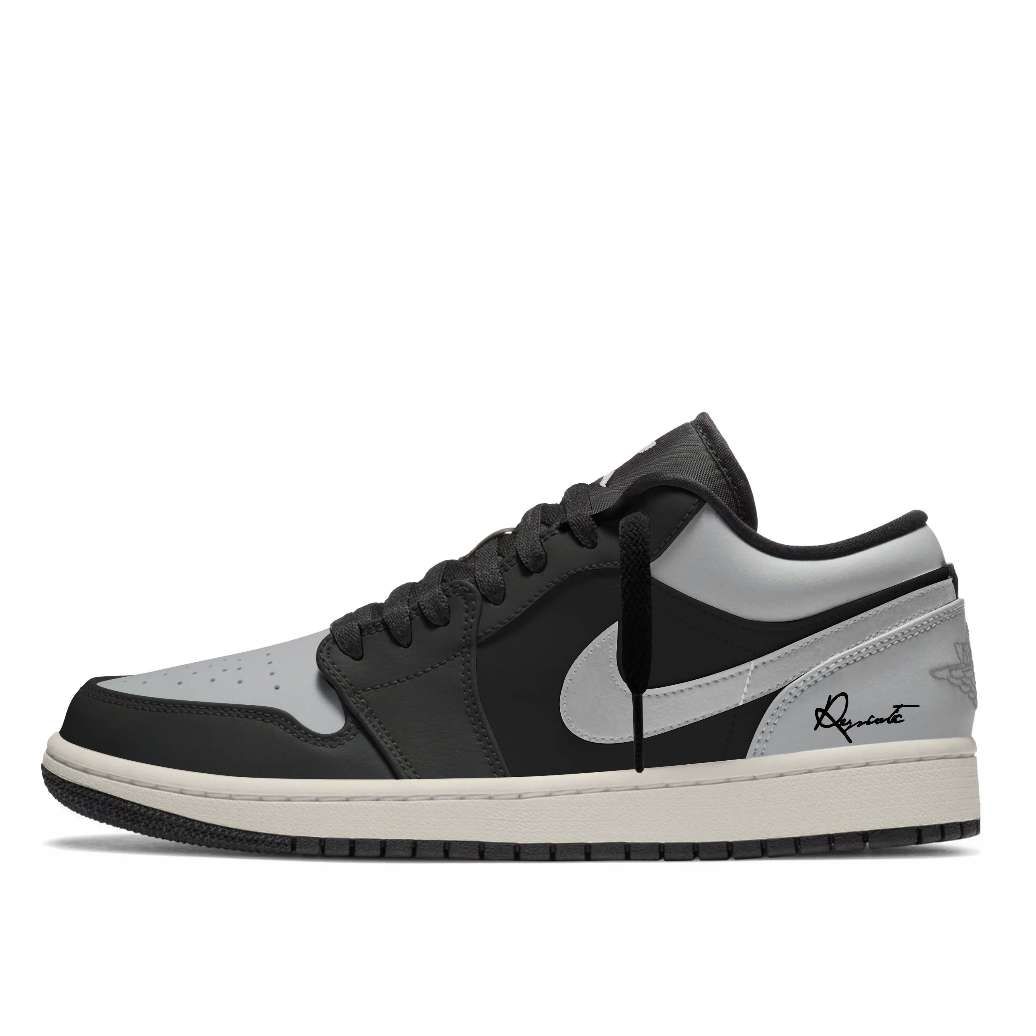 

Jordan Air 1 Abrasion Resistant Low top Vintage Basketball Shoes Unisex Gray